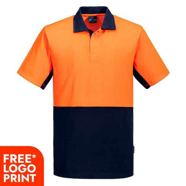 Hi Vis Contrast Class D Short Sleeve Polo Shirt Thumbnail